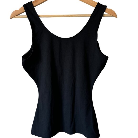 Spanx Shapewear Tank Size Lg  Black Smoothing Basic Layering - Picture 2 of 9
